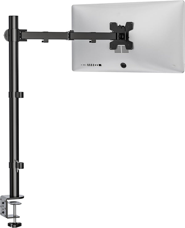 WALI Supporto Monitor Singolo Extra Alto VESA | Braccio Ergonomico Per Schermi Fino A 32 Pollici E 10kg | Bianco