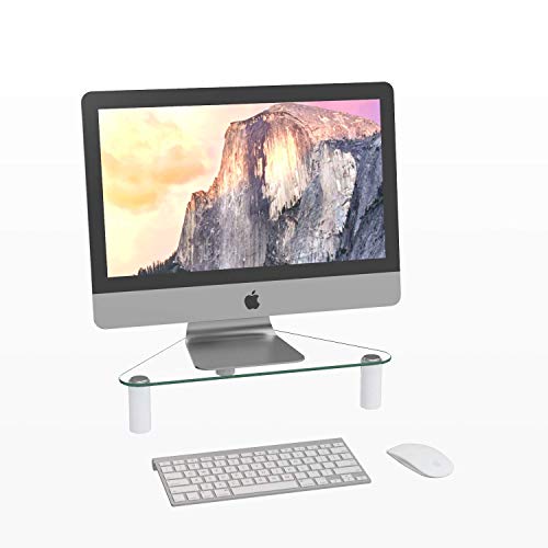 Height Adjustable Glass Monitor Riser GTT003
