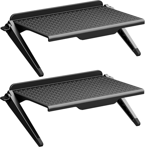 WALI TV Top Shelf 2 Pieces, 8 Inch Adjustable Monitor Top Shelf Screen Storage Computer Screen Shelves Top TV Shelves for Cable Box Media Box Router DVD, Black(TSP001-2B)