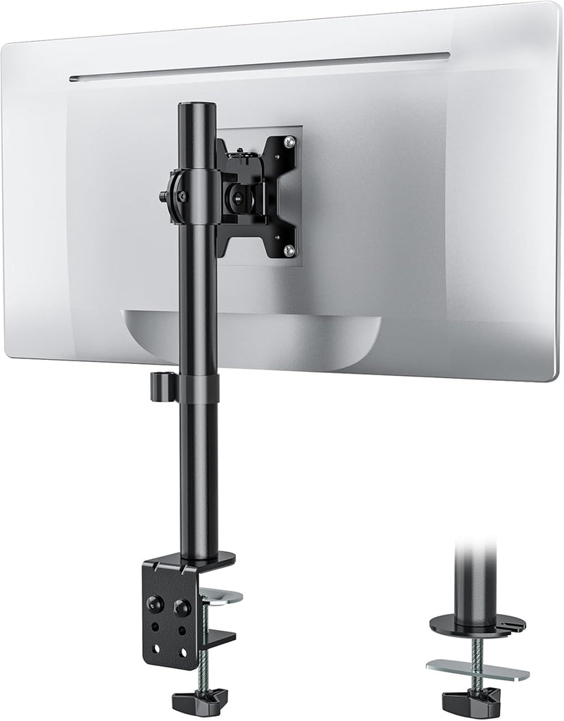 WALI Single Monitor Mount, Monitors Desk Mount, Single Monitor Arm Holds Screen Up to 32inch, 22lbs, Fully Adjustable Mount Designed for Home Office Application(M001S), Black