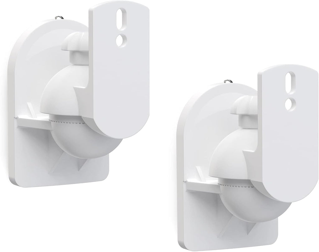 WALI Speaker Wall Mounts, Bookshelf Speaker Wall Mount Brackets, Surround Sound Speaker Mounts, Hold up to 7.7 lbs, (SWM202-W), 2 Pack, White