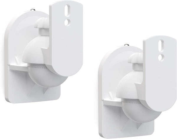WALI Speaker Wall Mounts, Bookshelf Speaker Wall Mount Brackets, Surround Sound Speaker Mounts, Hold up to 7.7 lbs, (SWM202-W), 2 Pack, White
