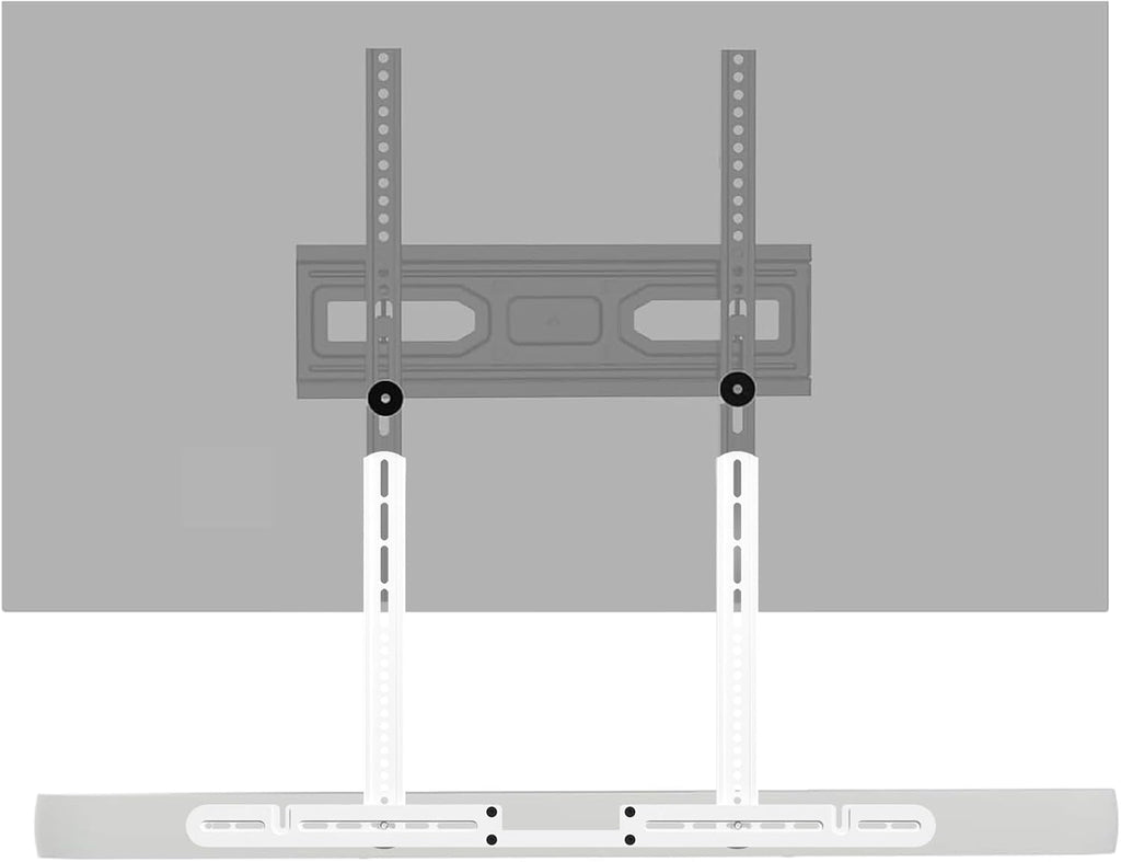 WALI Sonos Arc TV Mount for Sonos Arc & Sonos Arc Ultra, (SON003T-W) | Soundbar Mounting Bracket up to 22 lbs, 2 Installation Under or Above TV, Hidden Design, Hardware Kit Included, White