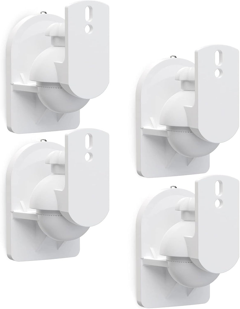 WALI Speaker Wall Mounts, Bookshelf Speaker Wall Mount Brackets, Surround Sound Speakers Mounts, Hold up to 7.7 lbs, (SWM402-W), 4 Pack, White