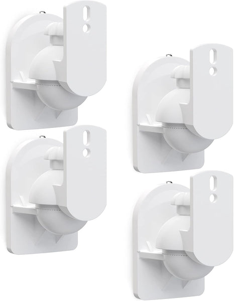 WALI Speaker Wall Mounts, Bookshelf Speaker Wall Mount Brackets, Surround Sound Speakers Mounts, Hold up to 7.7 lbs, (SWM402-W), 4 Pack, White