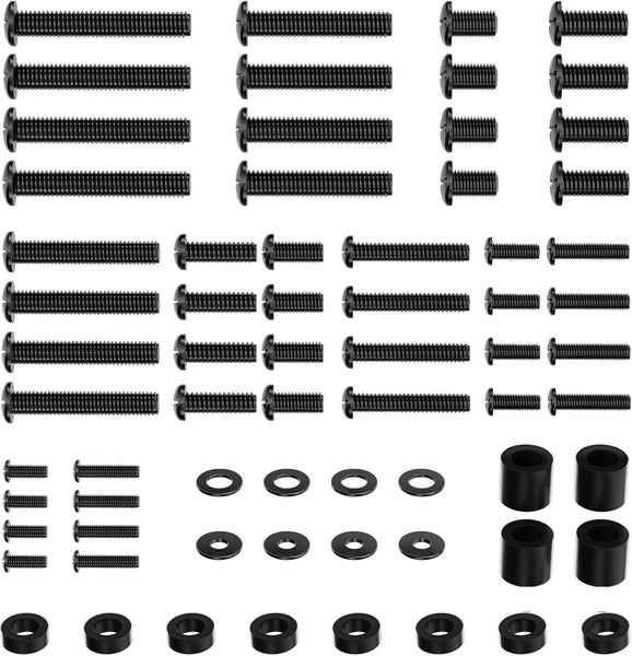 WALI Universal TV Mount Hardware Kit Includes M4 M5 M6 M8, Fit Most up to 80 inches TV/Monitor Mounts (UVSP-N), Black