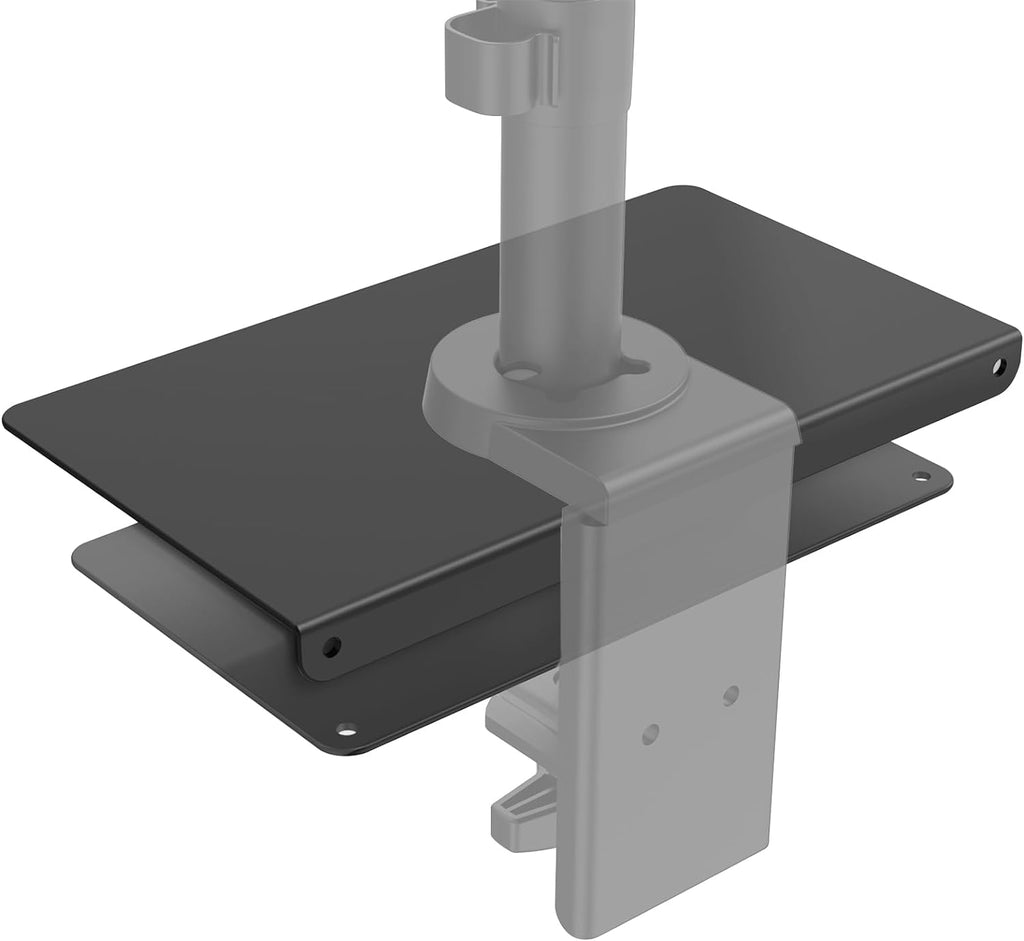 WALI Monitor Mount Reinforcement Plate for Thin, Glass, and Other Fragile Table Tops, with Most Monitor Bracket Grommet C Clamp Installation (CGRP-B), Black