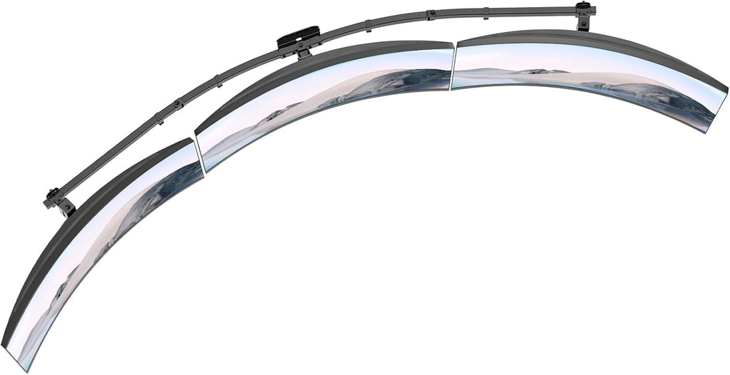 WALI Triple Monitor Wall Mount for 32" Screens，Each Arm Holds up to 19.8 lbs.Swivel Tilt Curved Wall Mount with Mounting Holes 75x75/100x100mm.(013ARMN), Black