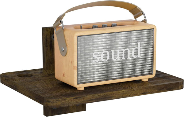 WALI Projector Wall Mount Shelf, Holds Up to 22lbs, Wooden Floating TV Stand Projector Shelf Cable Box Shelves Gaming Media Shelves Living Room Wall Mount (CS201NC), 1 Shelf