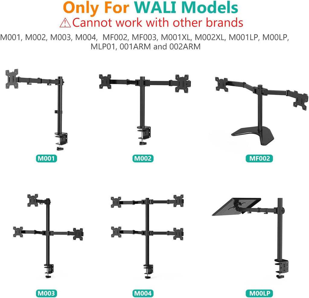 WALI Mounting Plate 75 by 75 mm to 100 by 100 mm Only for WALI Monitor Mounting System (VESA-1), 1 Pack, Black