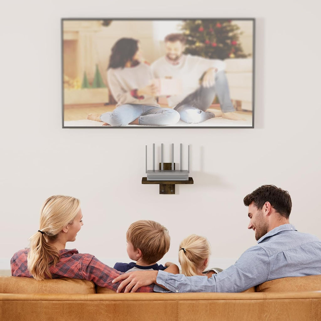 WALI Projector Wall Mount Shelf, Holds Up to 22lbs, Wooden Floating TV Stand Projector Shelf Cable Box Shelves Gaming Media Shelves Living Room Wall Mount (CS201NC), 1 Shelf