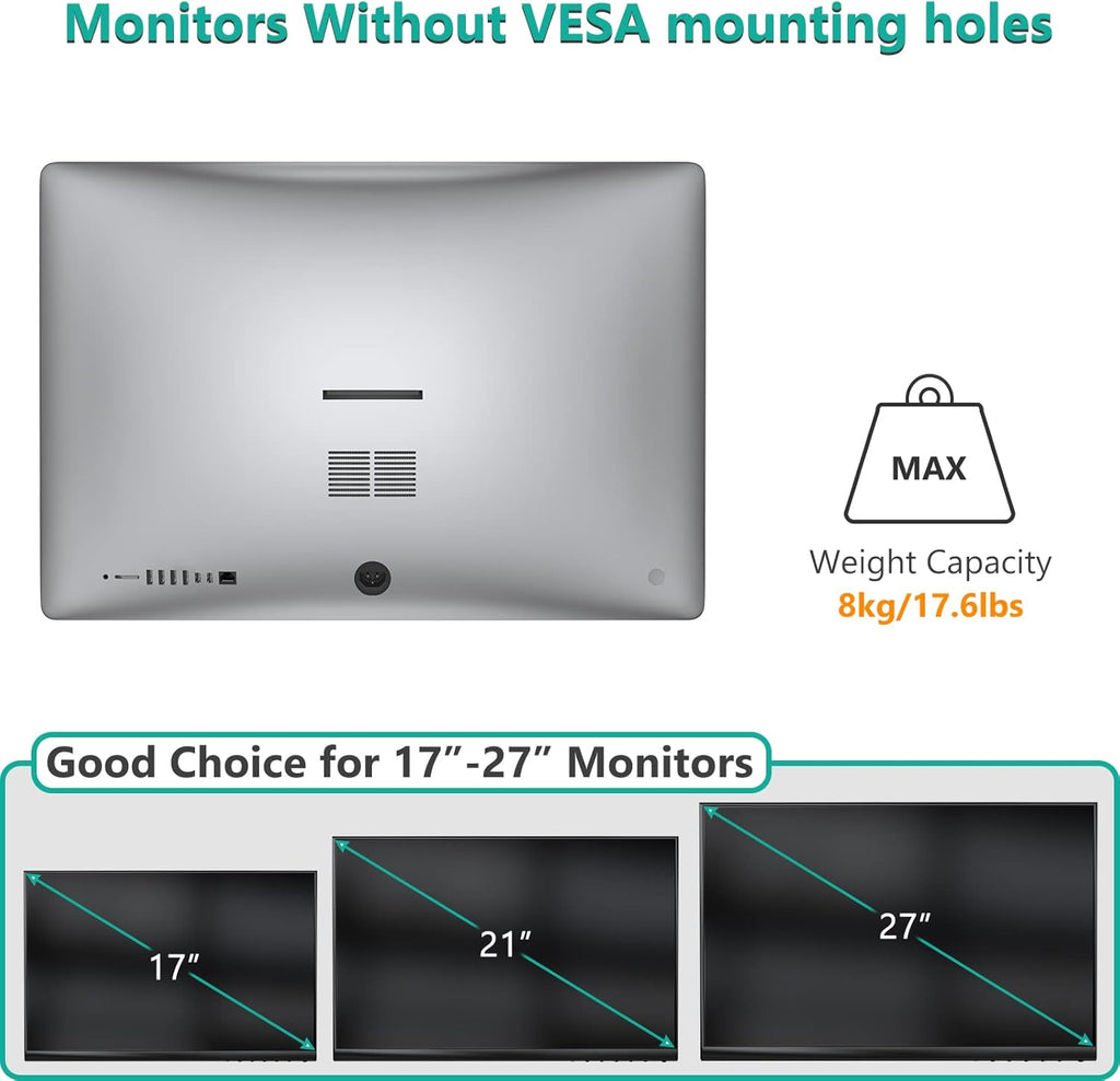 WALI Mount Bracket Adapter Monitor Arm Mounting Kit for Screen 13 to 27 inch, Mounting Holes 75mm and 100mm (UVVEP)