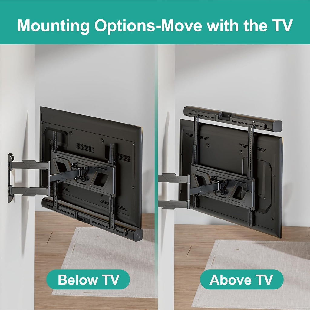 WALI Soundbar Mount Compatible with Sonos Arc & Sonos Arc Ultra, Soundbar Mount Under or Above TV, Hidden Design, Hardware Kit Included (SON003T-B)