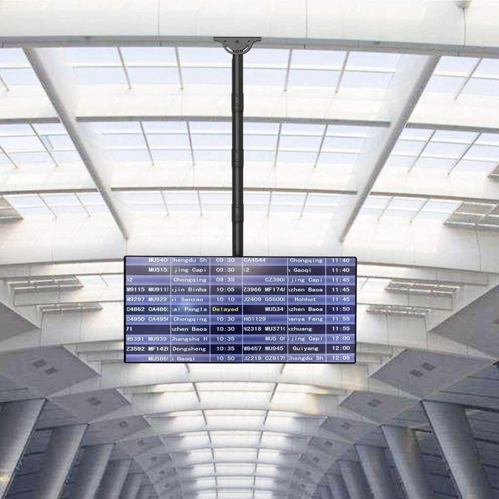 WALI Long Arm TV Ceiling Mount, Fits Most LED, LCD, OLED and Plasma Flat Screen Display 26 to 65 Inch, up to 110 Lbs, Height Extension up to 58 Inch, Mounting Holes up to 400x400mm (CM2665XL), Black