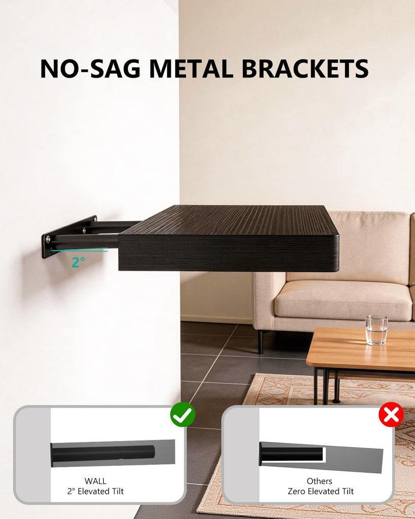 WALI Soundbar Mount for Sonos Arc and Sonos Arc Ultra, Sound bar Wall Mount Bracket Under TV, Soundbar TV Floating Wall Shelf for Living Room, Home Theater Up to 22Lbs (SON003-H), Set of 3, Black