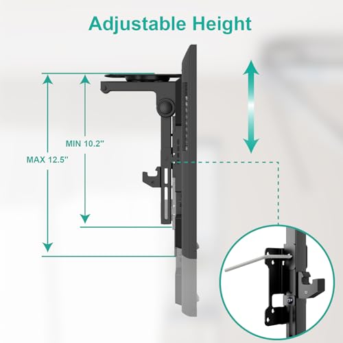 WALI Folding Ceiling TV Mount, Swivel and Flip Down TV Bracket for 13-27 inch Flat Screens, Height Adjustable TV Mount Saving Space, Max Mounting Holes 100x100mm(FCM101), Black