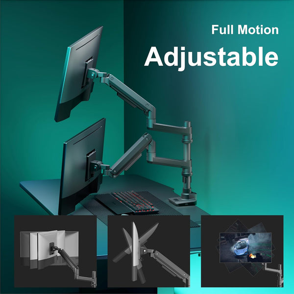 WALI Vertical Dual Monitor Stand for 17''-49'' Curved Screens, Ultrawi ...