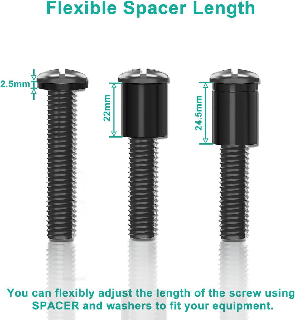 WALI Universal TV Mounting Hardware Kit Set Includes M4 M5 M6 M8 TV Screws and Spacer Fit Most TVs up to 80 inch (UVSP), Black