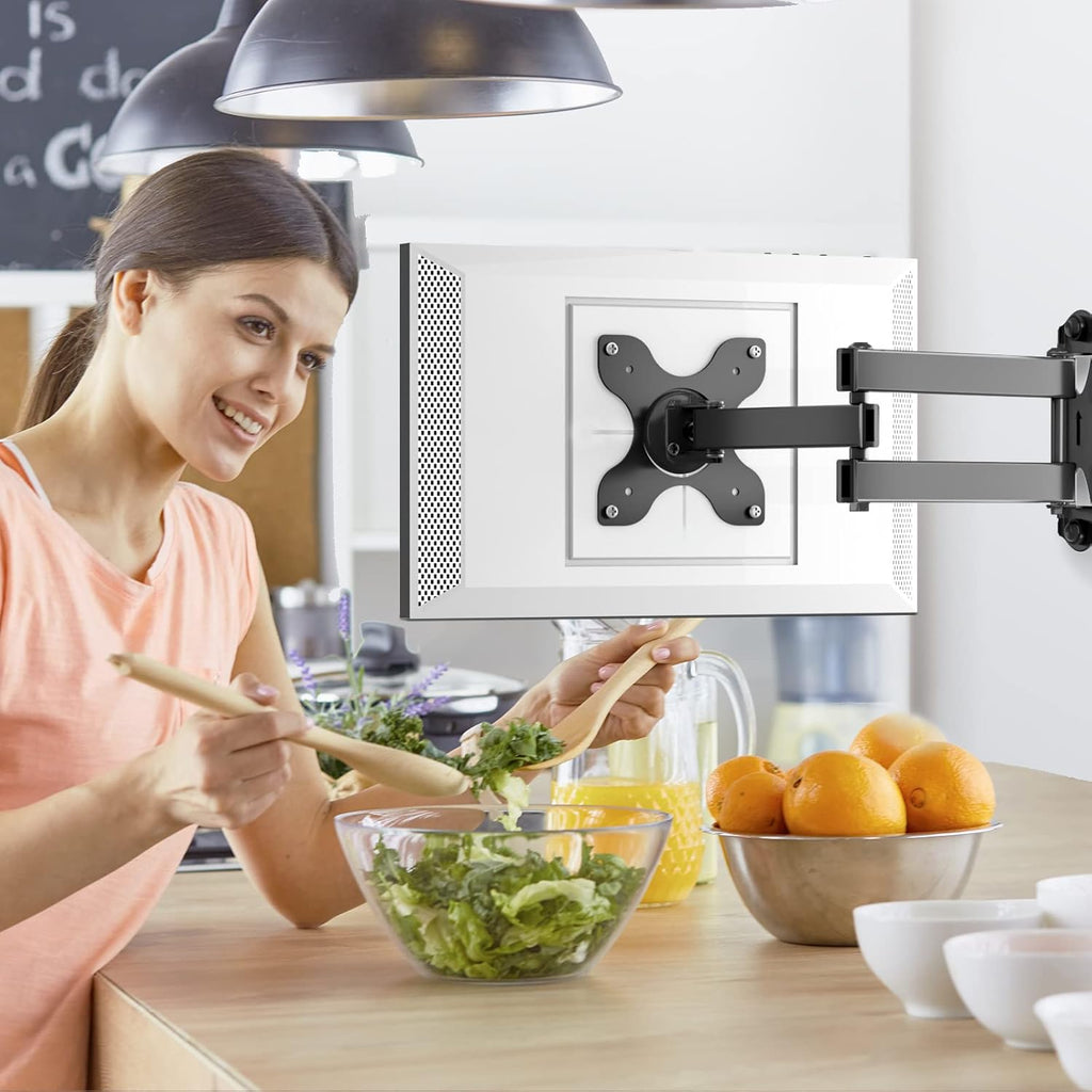 WALI Mount for Echo Show 21, Echo Show 15, Adjustable Wall Mounting Bracket with Heavy Duty 15” Extension Arm, Rotate Tilt Swivel for Echo Show 21, Echo Show 15, Holds up to 33lbs, Black (1330LM-ES)