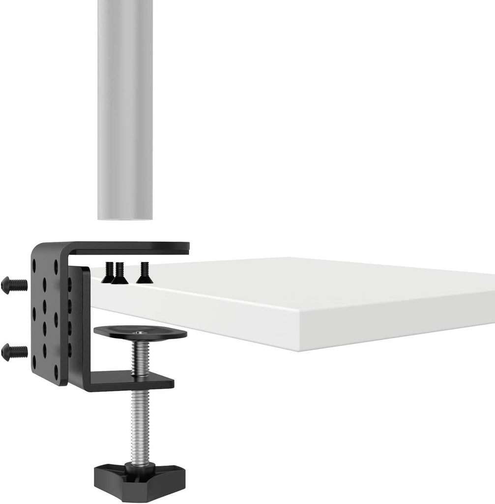 WALI C-Clamp Base Stand Mounting Accessory for WALI Monitor Mount Workstation System (C-CLAMP), Black