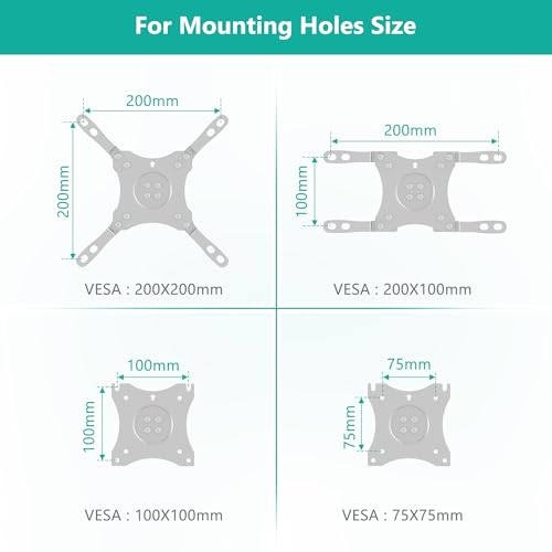 WALI RV TV Mount, Lockable TV Wall Mount for Camper Trailer Motor Home with Extra Wall Plate, Full Motion Anti-Vibration Arm for 13-43 inch LED, LCD Flat Screens and Monitors, up to 33lbs (1343LK-P)