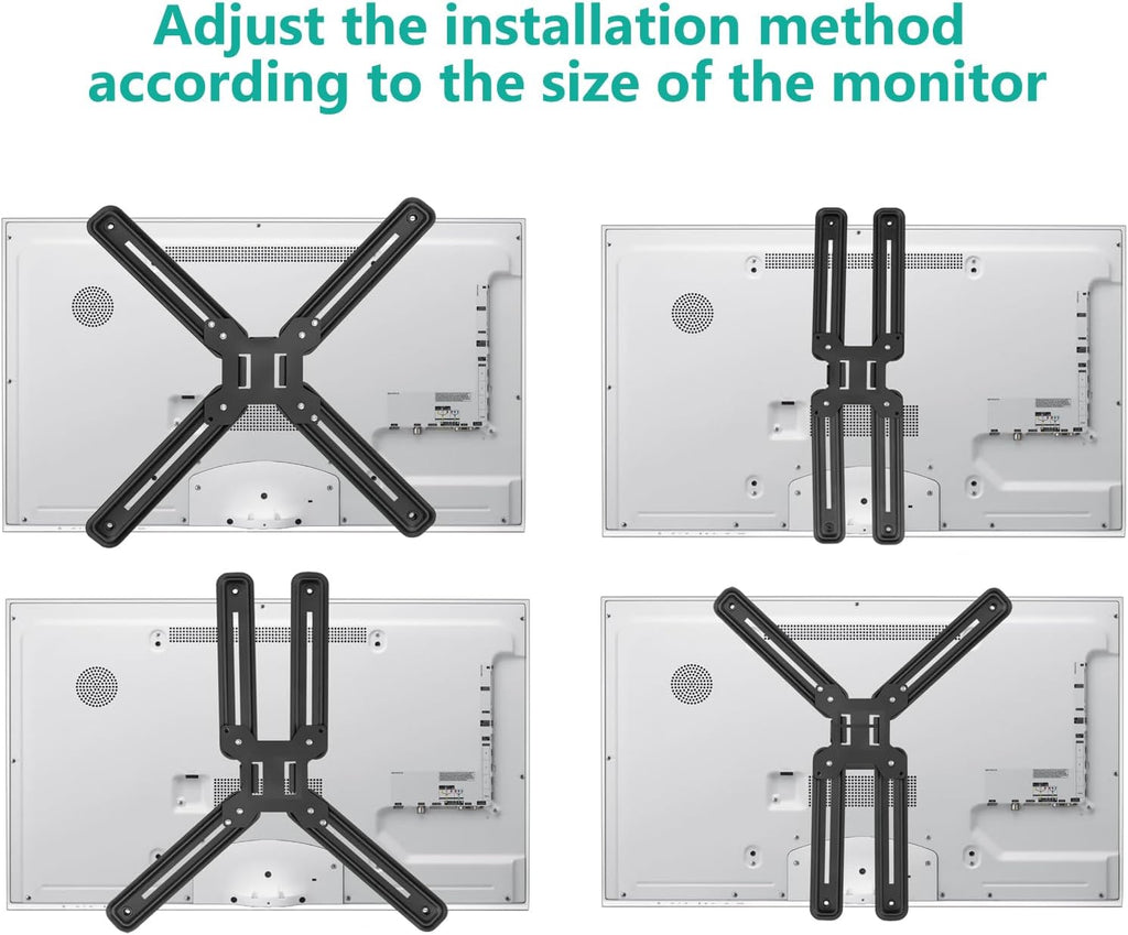 WALI Mount Bracket Adapter Monitor Arm Mounting Kit for Screen 13 to 27 inch, Mounting Holes 75mm and 100mm (UVVEP)
