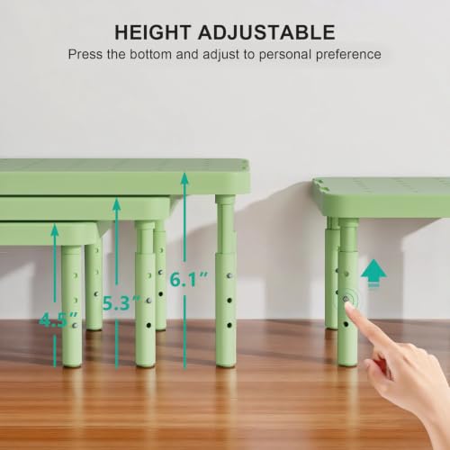 WALI Computer Monitor Stand for Desk, Adjustable Laptop Riser, up to 44 lbs|Desk Monitor Riser Underneath Storage, Fits Notebook, Laptops, Printers, for Home, Office, School(PTT001-N), 1 Pack,Green