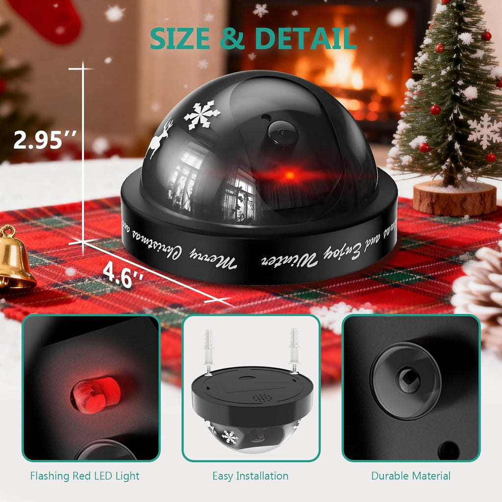 WALI Santa Cam, Santa Camera Ornament with Realistic Red Flashing Light, Fake Dummy Security Camera Motivate Kids and Prevent Grinch Mischief, Perfect Christmas Decor Indoor & Outdoor-1 Pack(SD-1-CH)