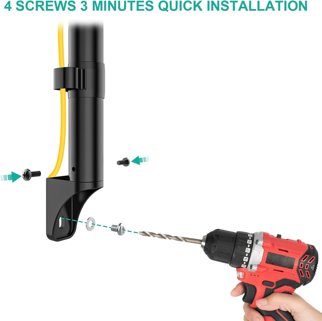 WALI Dual Monitor Wall Mount - Heavy Duty Wall Mount,Vertical Monitor Stand for 17-49 inch Screens,Holds up to 44 lbs per Screen,VESA 75x75/100x100mm,(012ARMV-49) Black