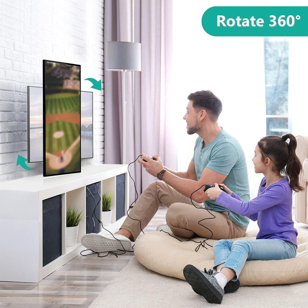 WALI TV Wall Mount Articulating LCD Monitor Full Motion Extension Arm Tilt Swivel for Most 13 to 32 inch LED TV Flat Panel Screen with Mounting Holes up to 100x100mm, 2 Packs (1330LM-2W), White