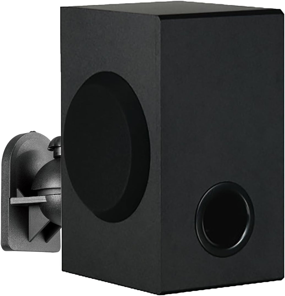 WALI Speaker Wall Ceiling Mounts One Pair, Bookshelf Speaker Wall Mount Brackets, Surround Sound Speaker Mounts, Hold up to 7.7 lbs (SWM202), Black