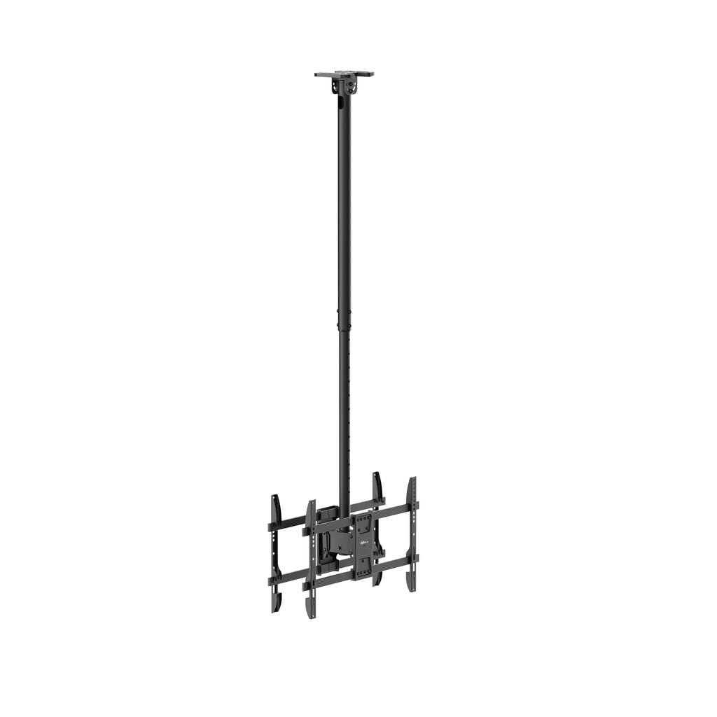 WALI Ceiling TV Mount Dual Screen Back to Back Fits Most Display 43 to 86 Inch TV, Up to 176lbs, 88 lbs for Each Screen, Height Extension up to 66.5 Inch, Mounting Holes 600x400mm (CM4386-2S), Black