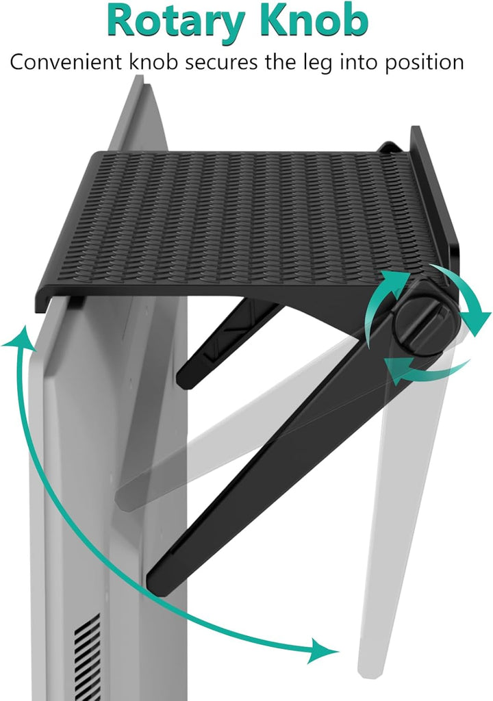 WALI TV Top Shelf, TV Accessory Storage Shelf, for Remote Control, Media Boxes and Home Decor, 11.8 Inch Tray (TSP002-2B), 2 Pack, Black