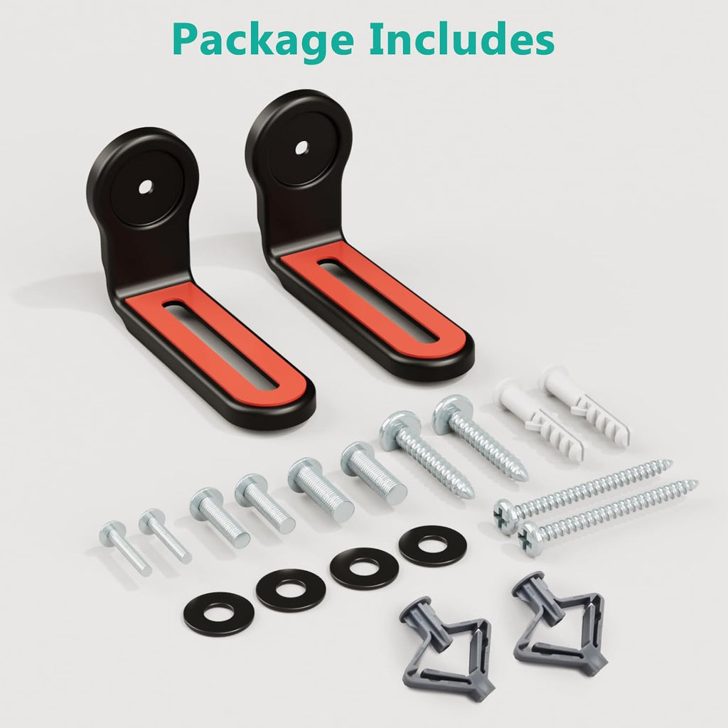 WALI Sound Bar Mounts Under TV, Universal Soundbar Wall Mount Shelf with Anti-Skid Pad, Drywall Studless Soundbar Mount Easy to Install for All Types of Wall (SLK203), Black