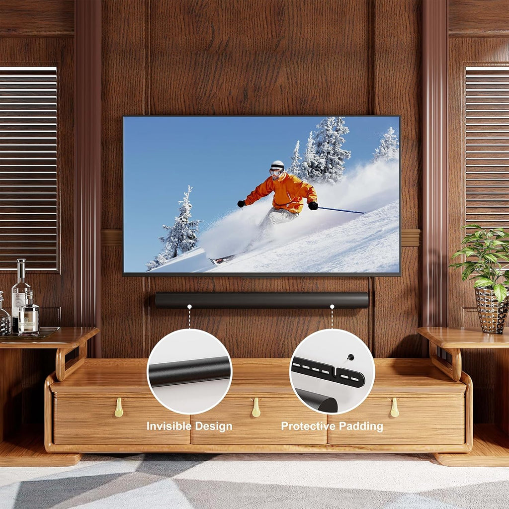 WALI Soundbar Mount for Sonos Arc and Sonos Arc Ultra - Sound bar Wall Mount Bracket, Minimalist Design, Perfect for Under TV Installation, Black(SON003-B)