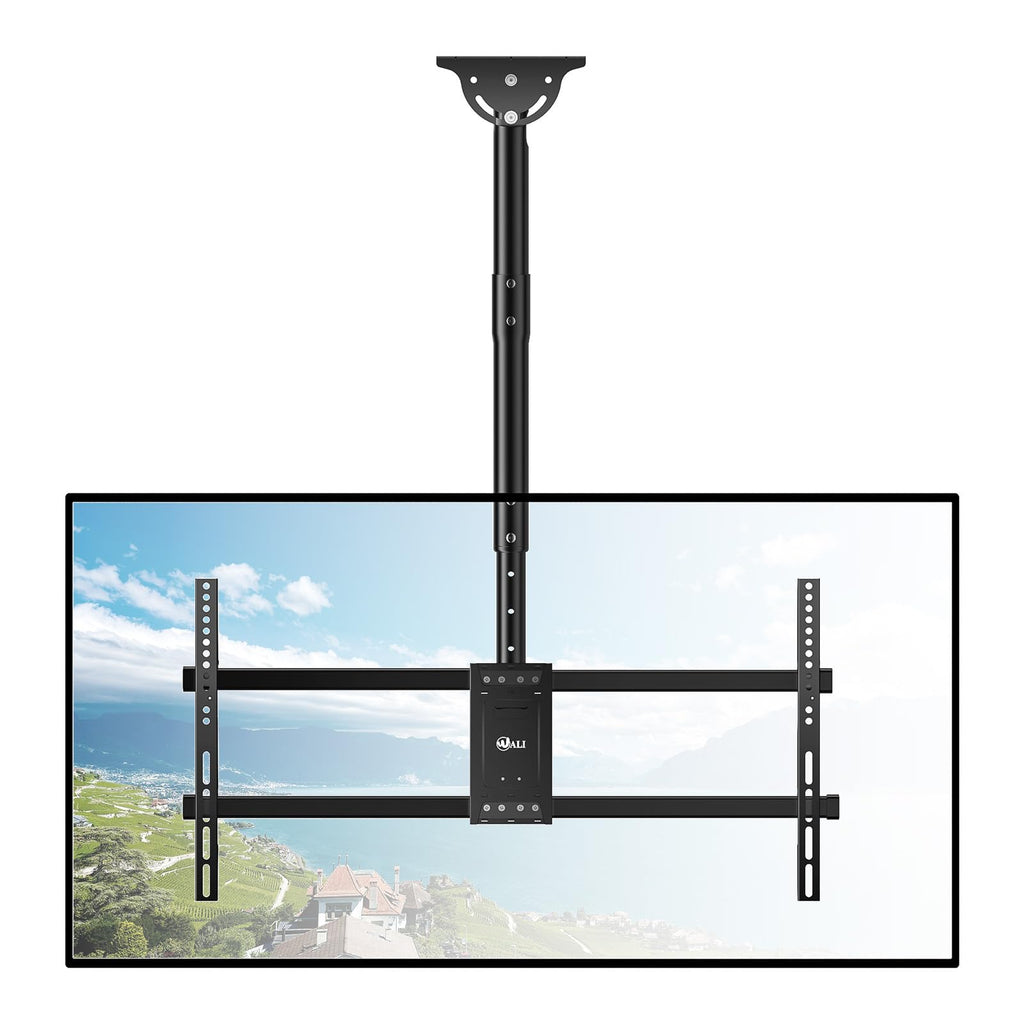 WALI Ceiling TV Mount for 37-90 inch, Hanging Adjustable Ceiling Mount TV Bracket Fits Most LED, LCD, OLED 4K TVs, Holds up to 220lbs, Max VESA 800x400mm (CM3790), Black