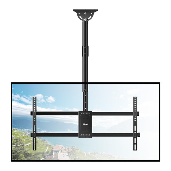 WALI Ceiling TV Mount for 37-90 inch, Hanging Adjustable Ceiling Mount TV Bracket Fits Most LED, LCD, OLED 4K TVs, Holds up to 220lbs, Max VESA 800x400mm (CM3790), Black