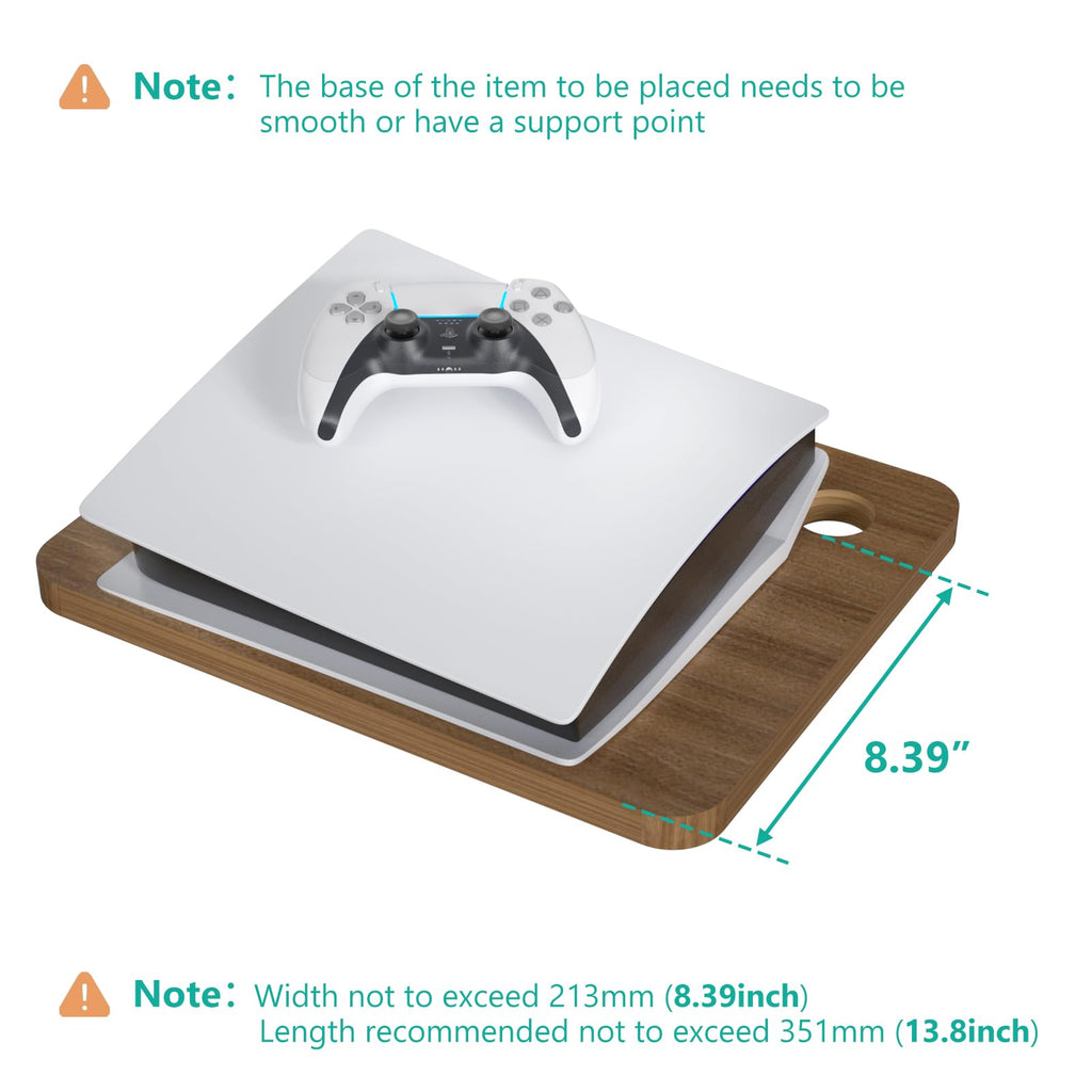 WALI Projector Shelf Floating TV Shelves Holds Up to 22lbs, Projector Wall Mount Shelves for DVD Players, Cable Boxes, Game Consoles, Living Room Decor Accessories (CS201N), 1 Shelf, Wood