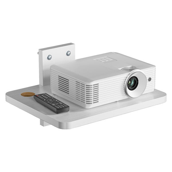 WALI Floating TV Shelves for Wall, Projector Shelf Holds Up to 22lbs, Wooden Wall Mounted Shelves for DVD Players, Cable Boxes, Game Consoles, Living Room Decor Accessories (CS201NW), 1 Shelf, White