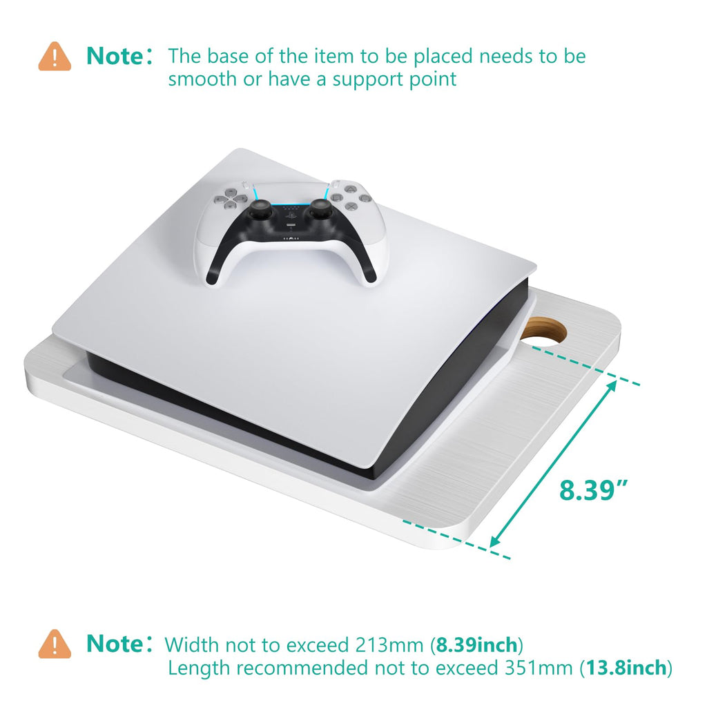 WALI Floating TV Shelf, Holds Up to 22lbs, Wooden Wall Mounted Shelves for DVD Players, Cable Boxes, Routers, Game Consoles, Living Room Decor Accessories (CS202NW), 2 Shelf, White