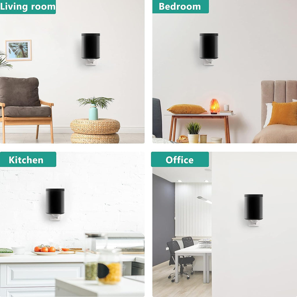 WALI Speaker Wall Mounts, Bookshelf Speaker Wall Mount Brackets, Surround Sound Speakers Mounts, Hold up to 7.7 lbs, (SWM402-W), 4 Pack, White