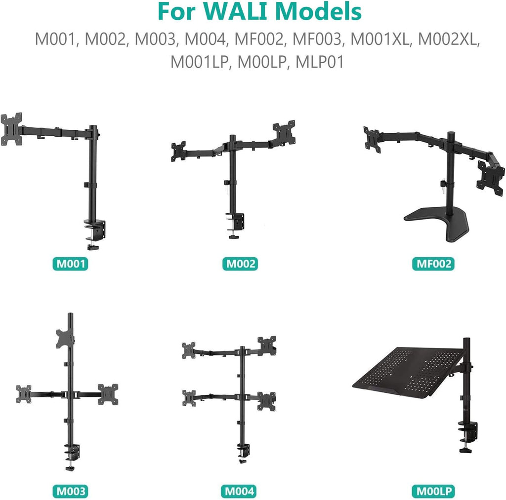 WALI C-Clamp Base Stand Mounting Accessory for WALI Monitor Mount Workstation System (C-CLAMP), Black
