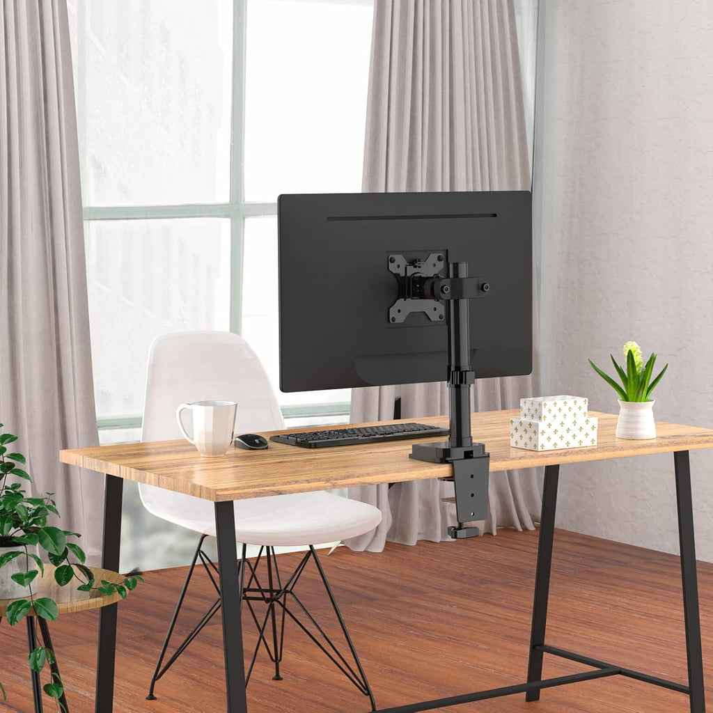 WALI Mount Plate for Universal Monitor Mounting System, Fits 1.1 to 2.4 inch Diameter Pole, Mounting Holes for 75 by 75 mm and 100 by 100mm (VES02), Black