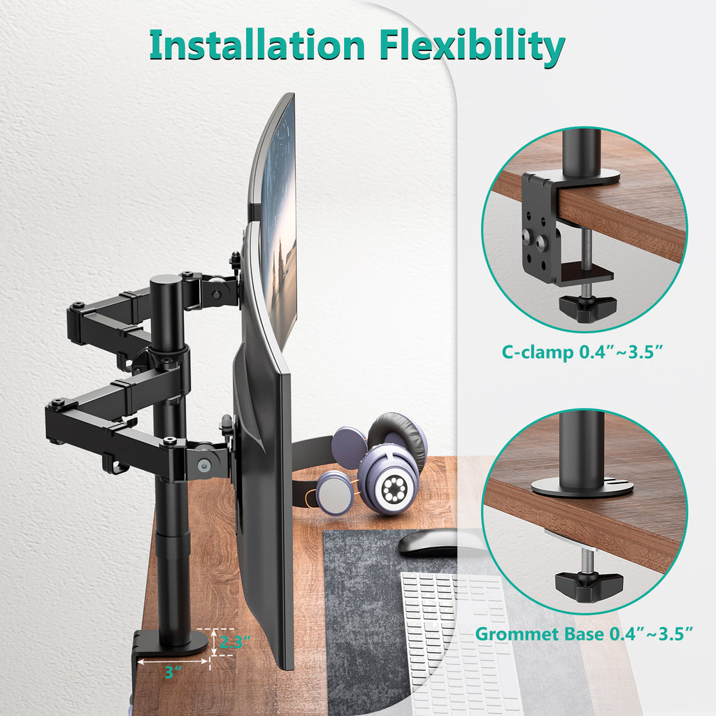 Dual Monitor Desk Mount Stand M002