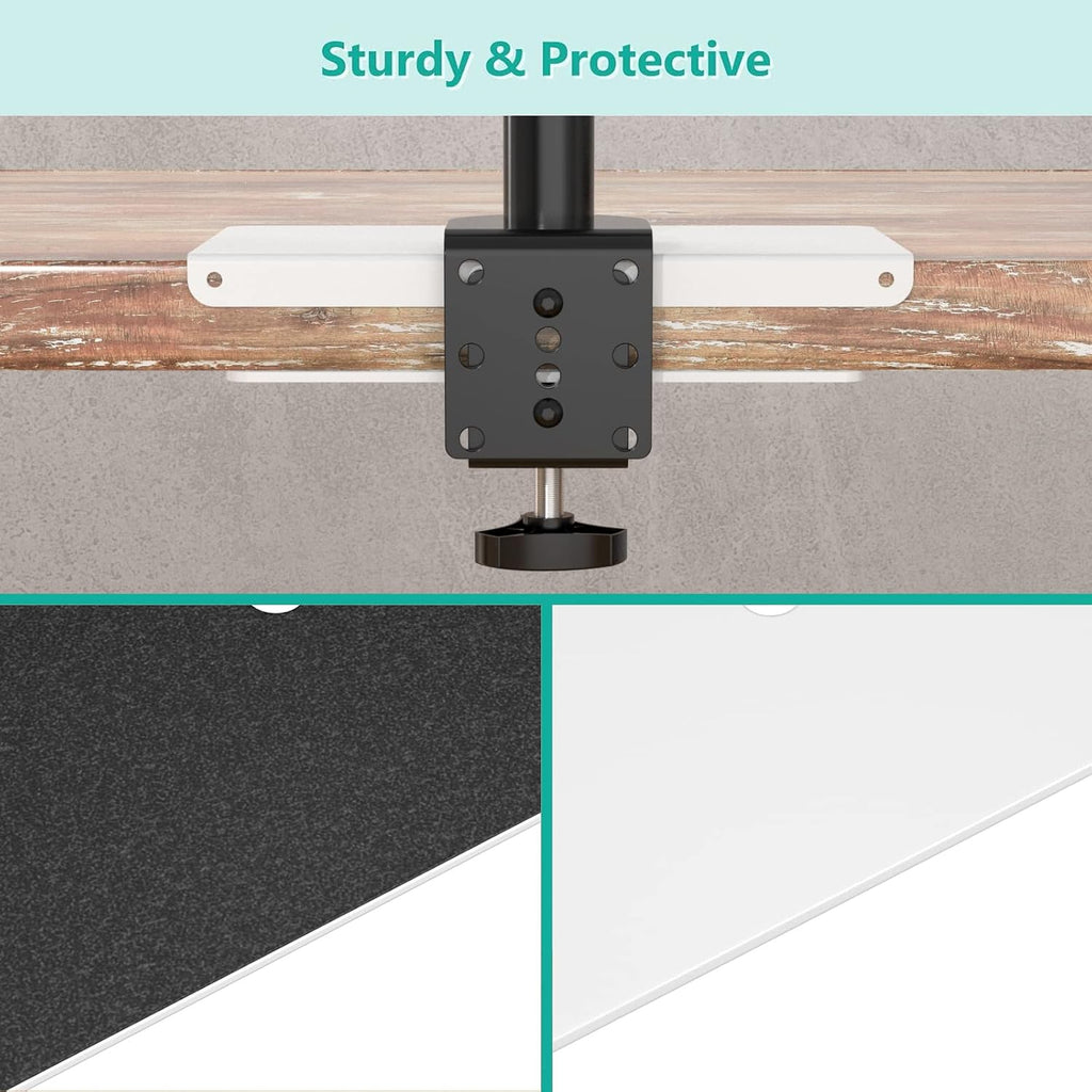 WALI Computer Monitor Arm Clamp, C Bracket Clamp, Steel Reinforcement, for Most Monitor Mount Stand Grommet C Clamp Installation (CGRP-W), White