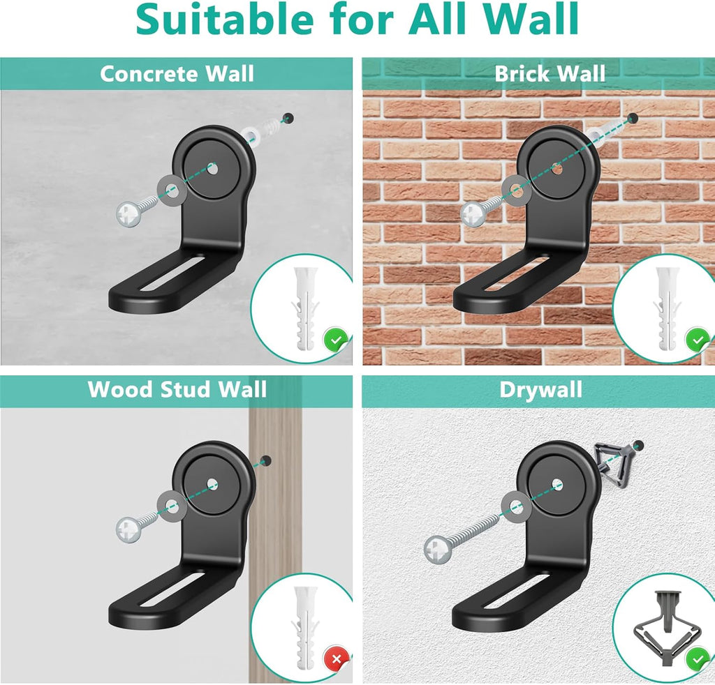 WALI Sound Bar Mounts Under TV, Universal Soundbar Wall Mount Shelf with Anti-Skid Pad, Drywall Studless Soundbar Mount Easy to Install for All Types of Wall (SLK203), Black