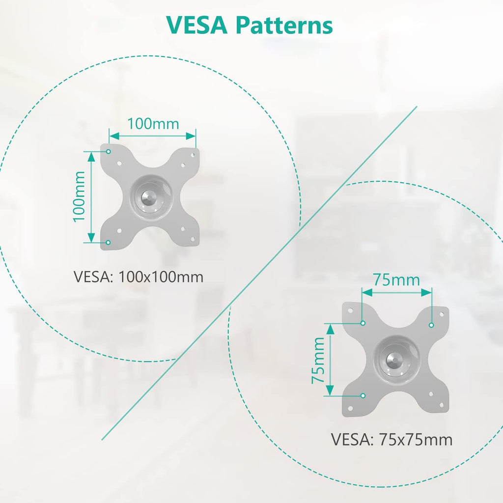 WALI TV Wall Mount Articulating LCD Monitor Full Motion 15 inch Extension Arm Tilt Swivel for Most 13 to 32 inch LED TV Flat Panel Screen with Mounting Holes up to 100x100mm (1330LM-W), White