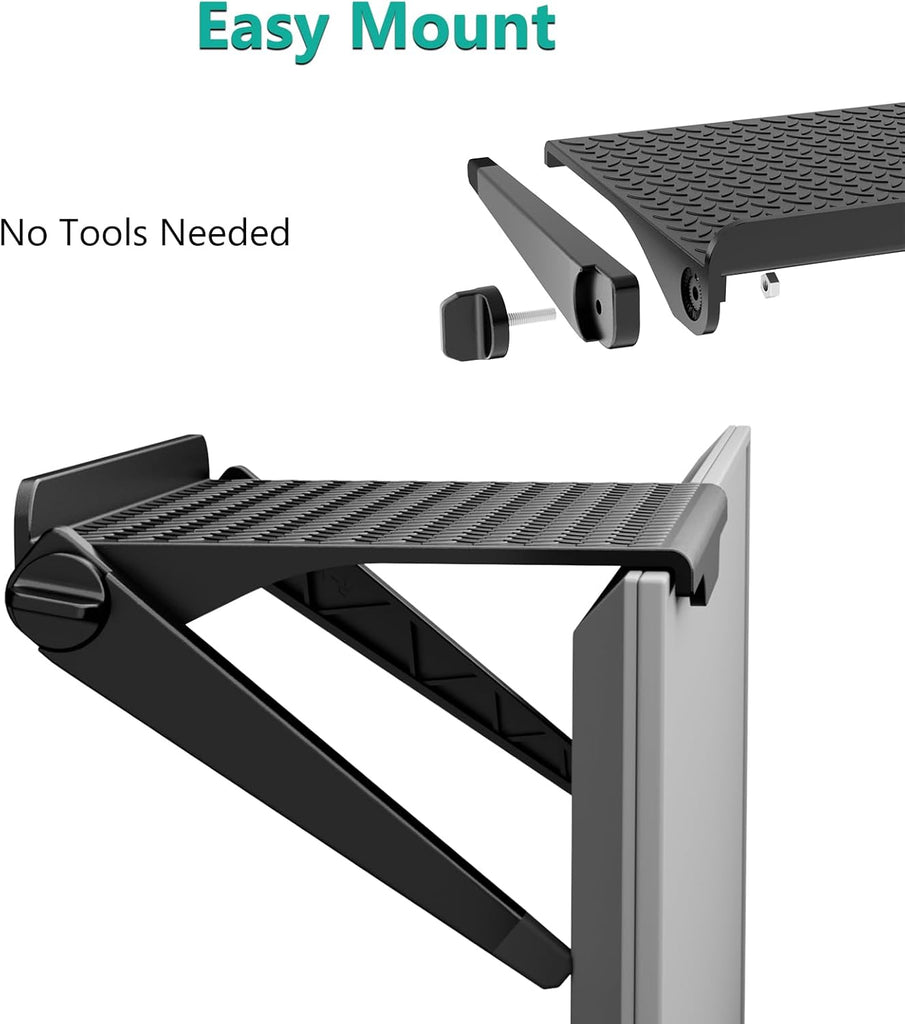 WALI TV Top Shelf 2 Pieces, 8 Inch Adjustable Monitor Top Shelf Screen Storage Computer Screen Shelves Top TV Shelves for Cable Box Media Box Router DVD, Black(TSP001-2B)