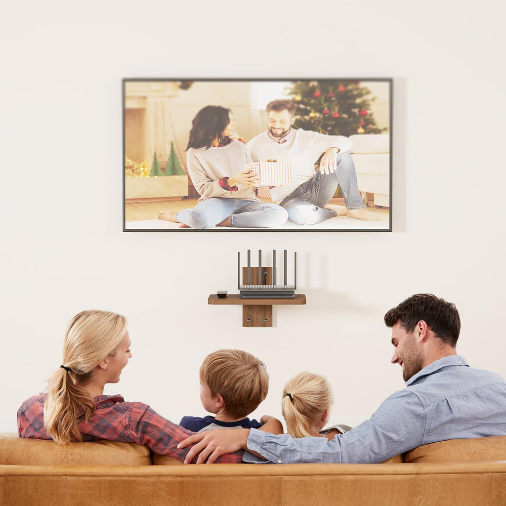 WALI Projector Shelf Floating TV Shelves Holds Up to 22lbs, Projector Wall Mount Shelves for DVD Players, Cable Boxes, Game Consoles, Living Room Decor Accessories (CS201N), 1 Shelf, Wood