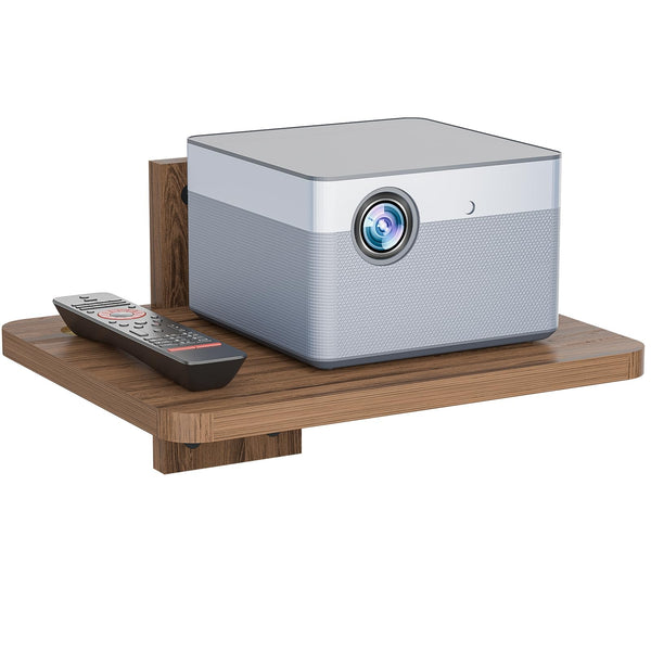 WALI Projector Shelf Floating TV Shelves Holds Up to 22lbs, Projector Wall Mount Shelves for DVD Players, Cable Boxes, Game Consoles, Living Room Decor Accessories (CS201N), 1 Shelf, Wood